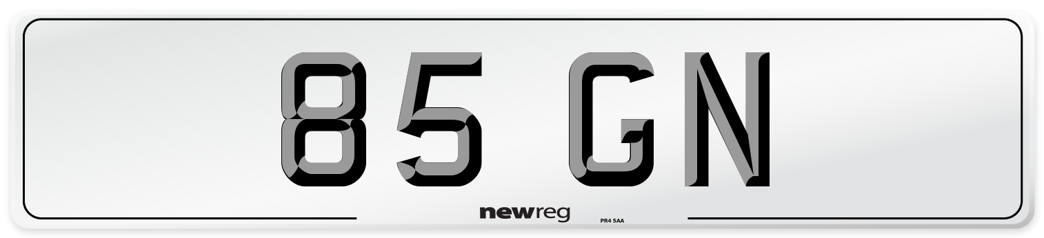 85 GN Number Plate from New Reg